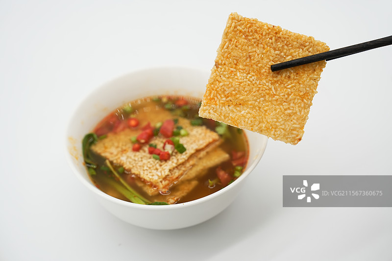 农村手工炕制锅巴图片素材