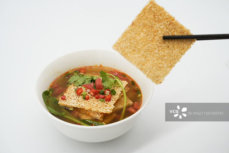 农村手工炕制锅巴图片素材