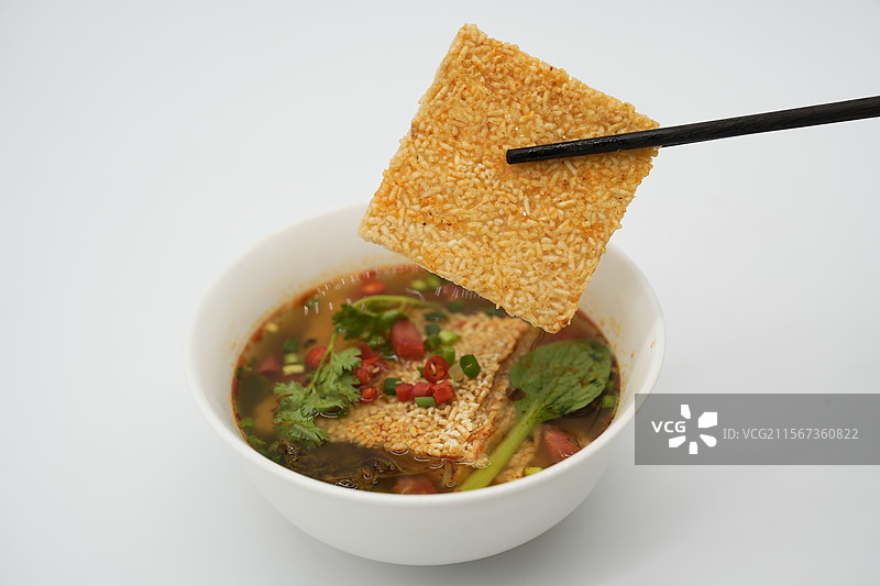 农村手工炕制锅巴图片素材