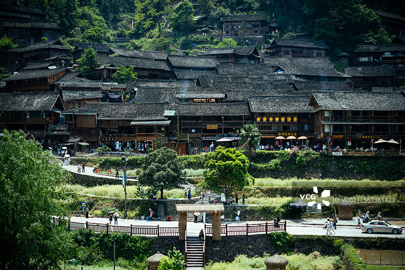 朗德苗寨 朗德上寨 建筑群 古建群图片素材