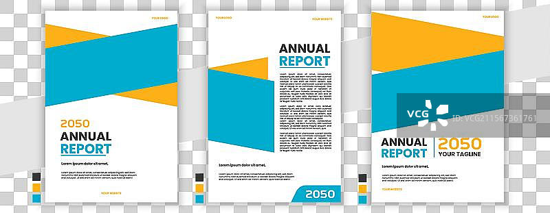 扁平设计现代商业年度报告封面图片素材