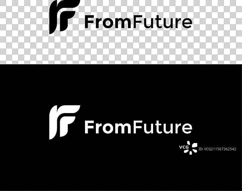 抽象字母F的标志设计模板图片素材