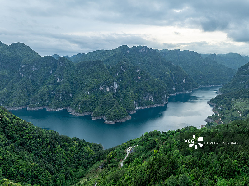 山区水库清洁能源图片素材