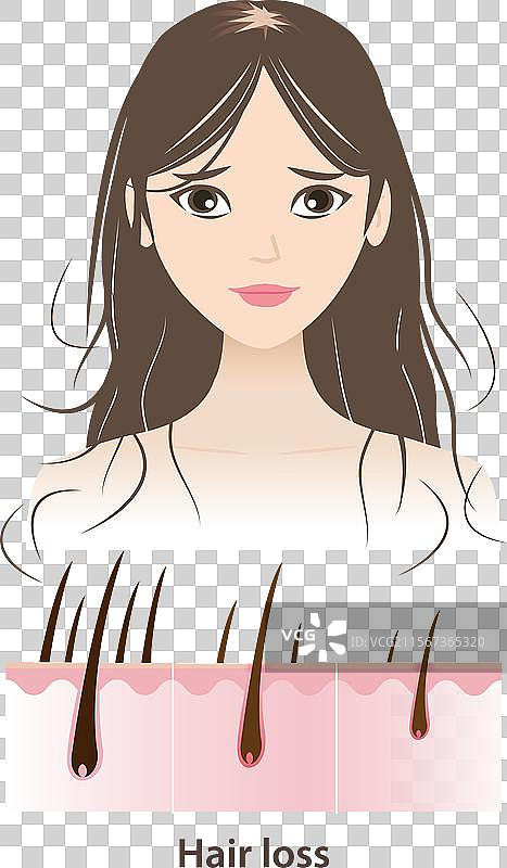 脱发女性图片素材