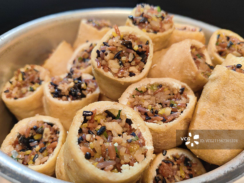 豆腐酿美食酿豆腐广西三月三美食酿豆腐图片素材