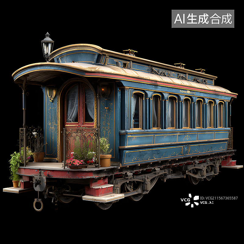 【AI数字艺术】老火车站图片素材