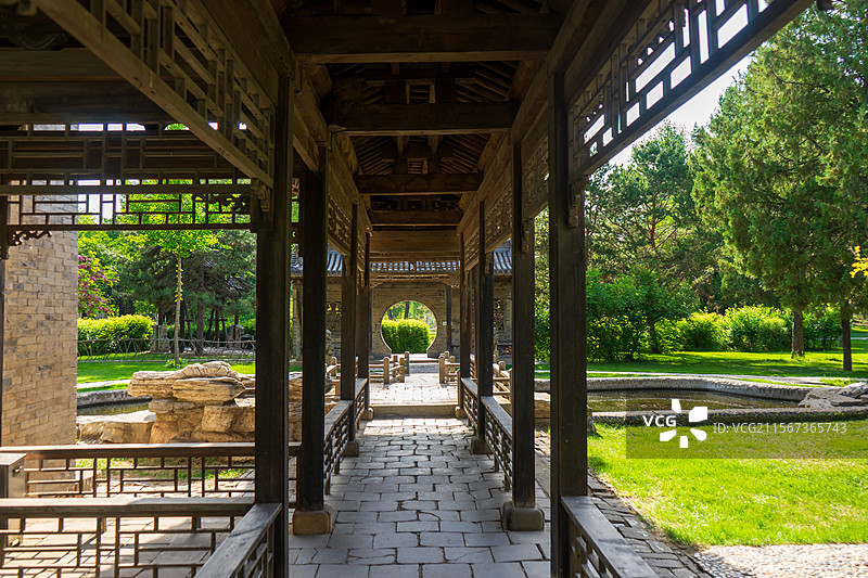 山西晋中常家庄园百狮园图片素材