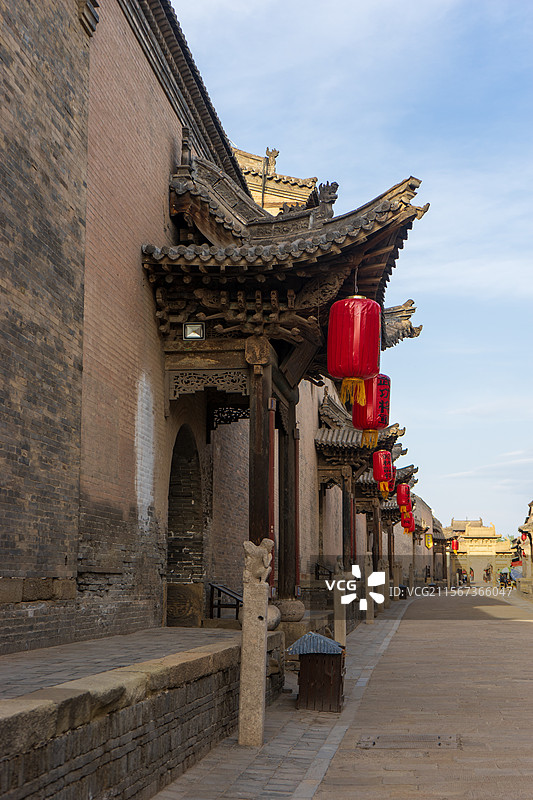 山西晋中常家庄园明清街图片素材