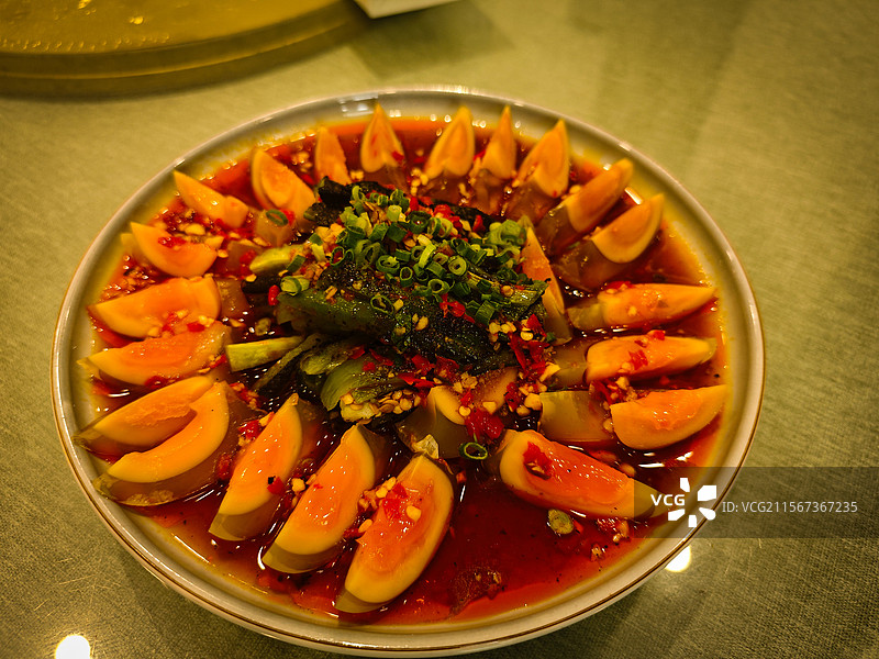 四川名菜 凉拌皮蛋图片素材