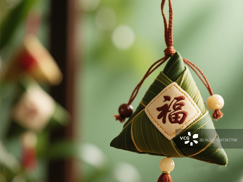 传统节日端午节的粽子香囊香包挂件图片素材