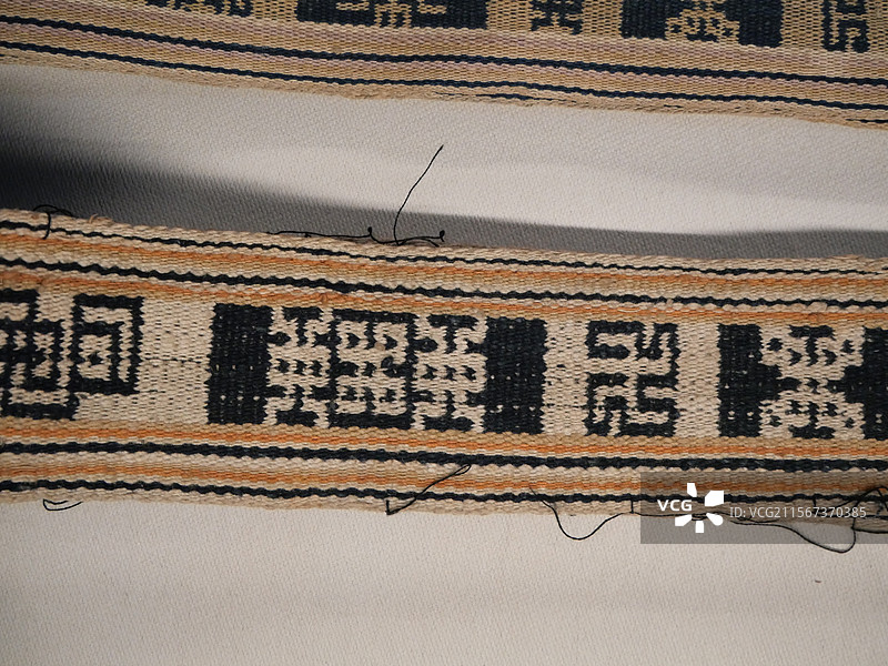 四川大学博物馆博物馆藏清代晚期男子织带图片素材