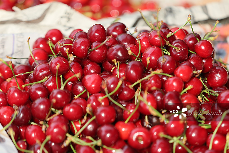 上海菜市场西瓜枇杷蔬菜小龙虾特写图片素材