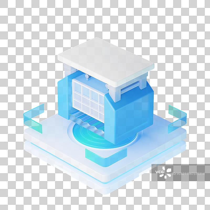 水库设施 3d建模风格插画元素水闸；闸门；水利；水库设施图片素材