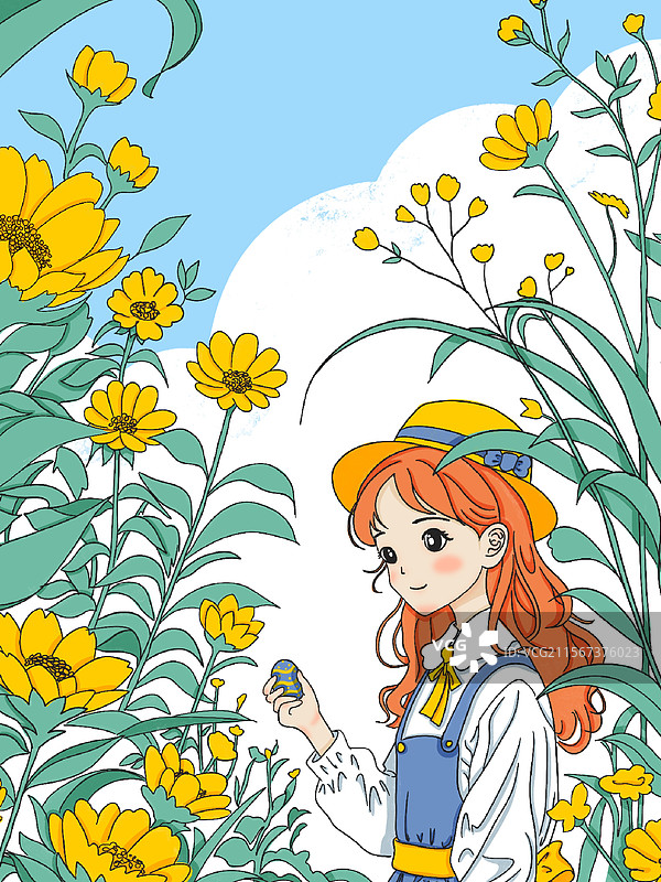 雏菊女孩图片素材