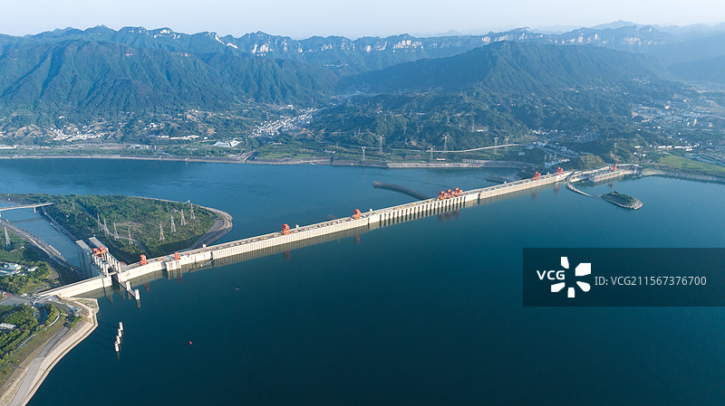 三峡大坝全景图片素材