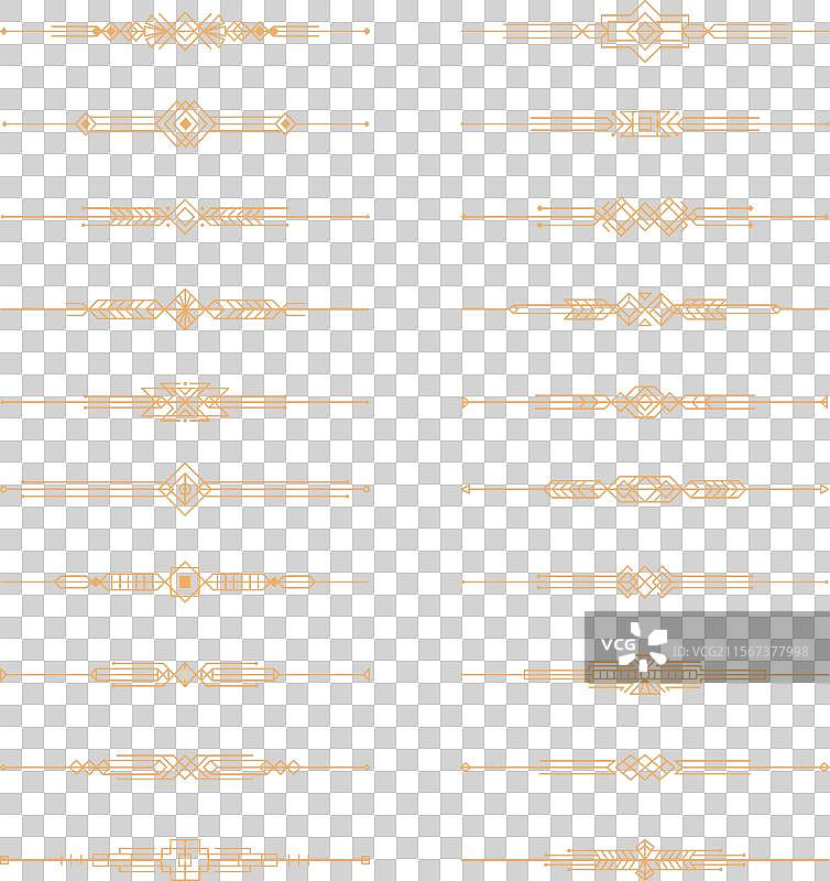 金色艺术装饰风格分隔菜单边框框架套装图片素材