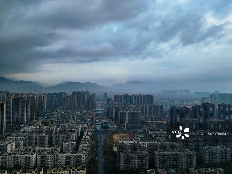 来宾市 兴宾区 盘古大道 平西村 城市 航拍图片素材