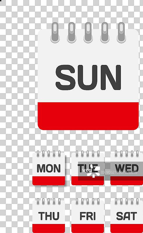 日历周天数图标页面图片素材