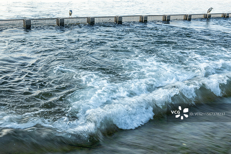 西湖钱塘江引水工程入水口图片素材