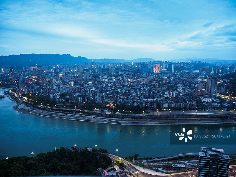 宜宾城市航拍角度图片素材