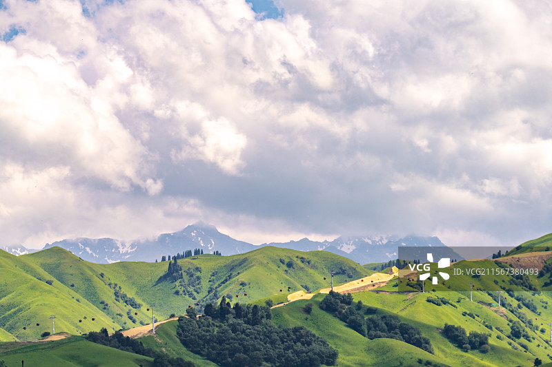 新疆那拉提草原夏季风景图片素材