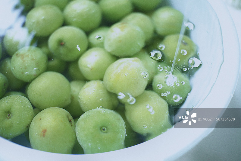 清洗青梅泡酒图片素材