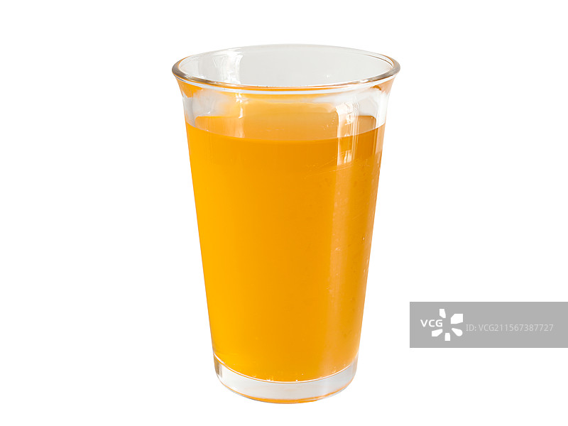 一玻璃杯夏天果汁饮品饮料特写的白底图图片素材
