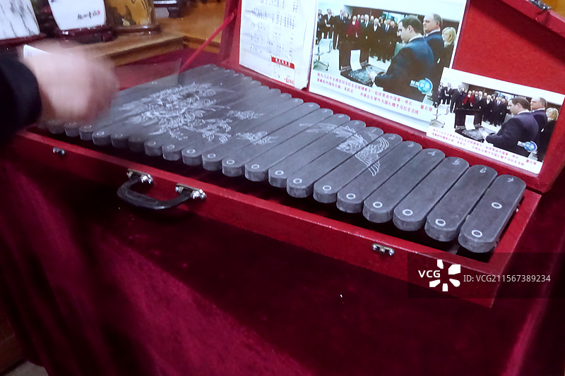 山东 荣成 赤山风景区   奇石博物馆 石琴图片素材