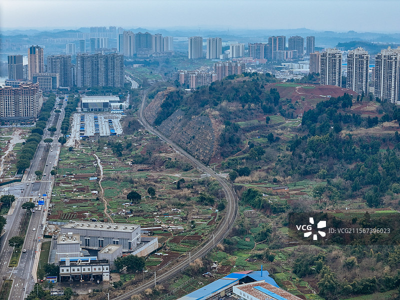 资阳市 雁江区 俊兴路 兰家坡 沱江 东岳山图片素材