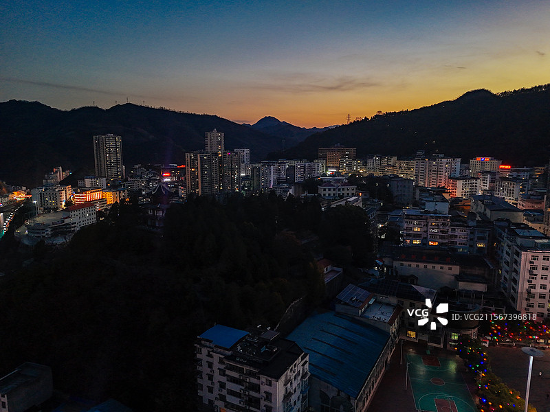 白河县 江岸路 王家坡 汉江 城市图片素材
