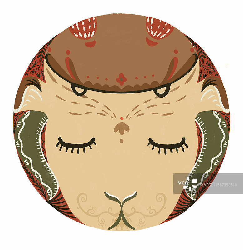 羊手绘插画图片素材