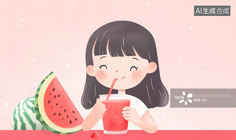 【AI数字艺术】夏日清凉时光图片素材