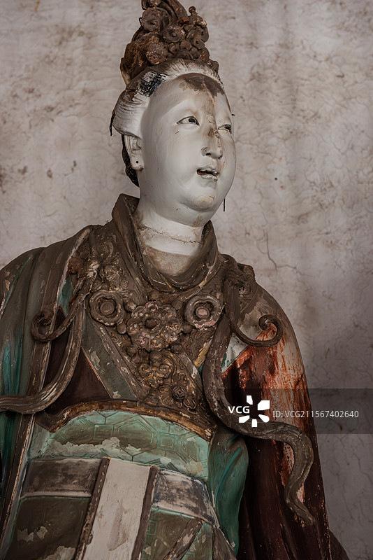 黑神话悟空取景地山西晋城泽州府城玉皇庙里的宋代彩塑二十八星宿塑像图片素材