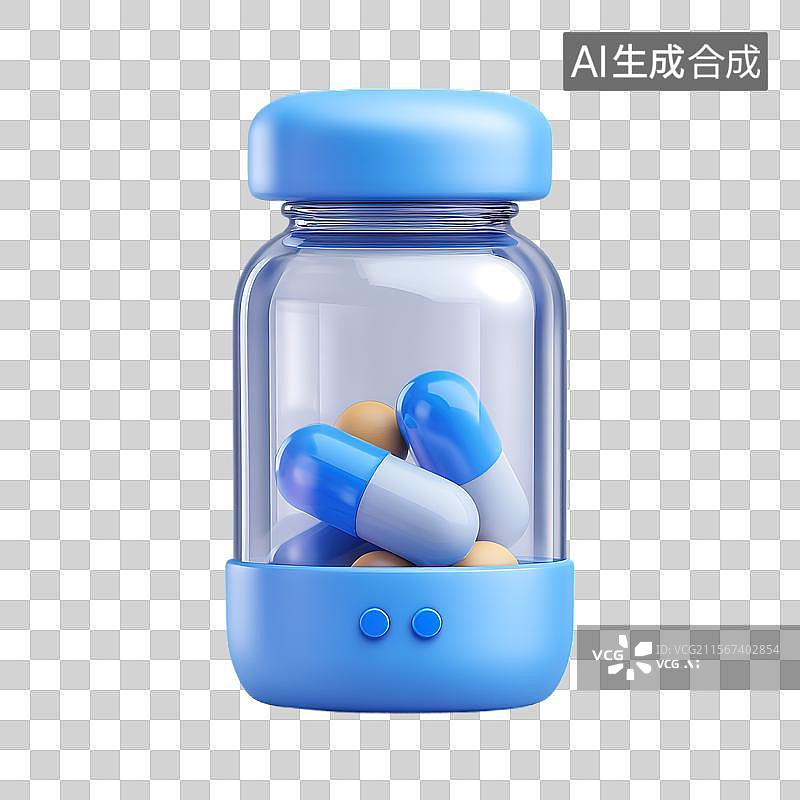 【AI数字艺术】药瓶，药罐，药丸图片素材