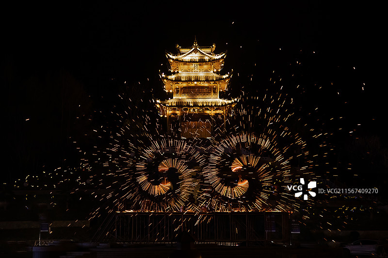 打铁花图片素材