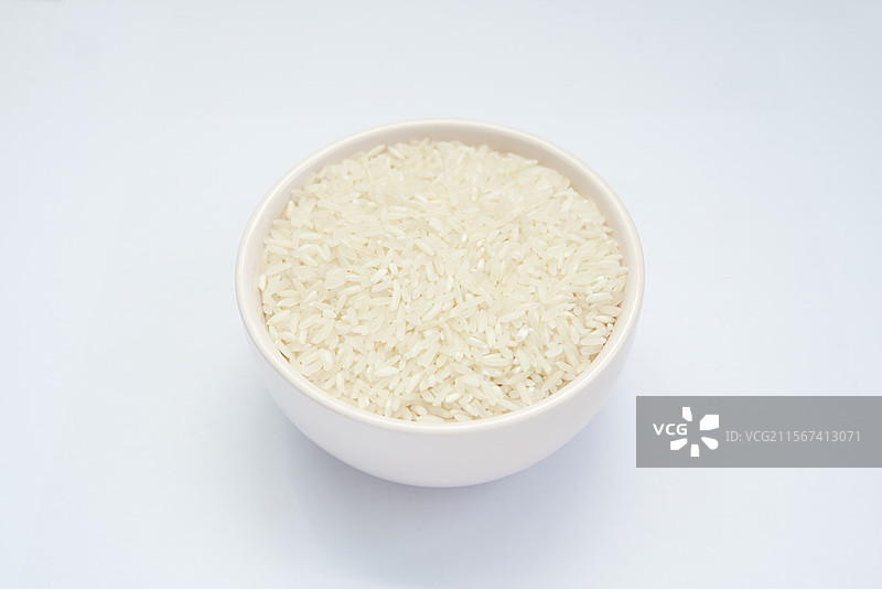 一碗大米长粒米图片素材