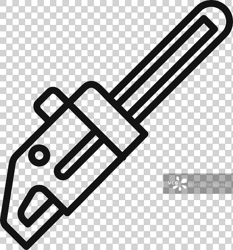 链锯图标标志轮廓图片素材