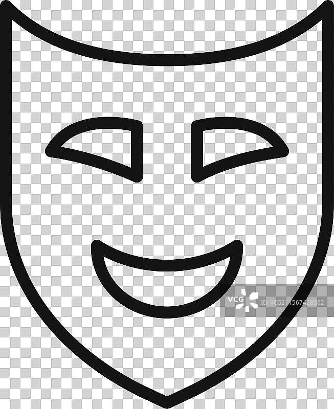 戏剧面具图标标志轮廓图片素材