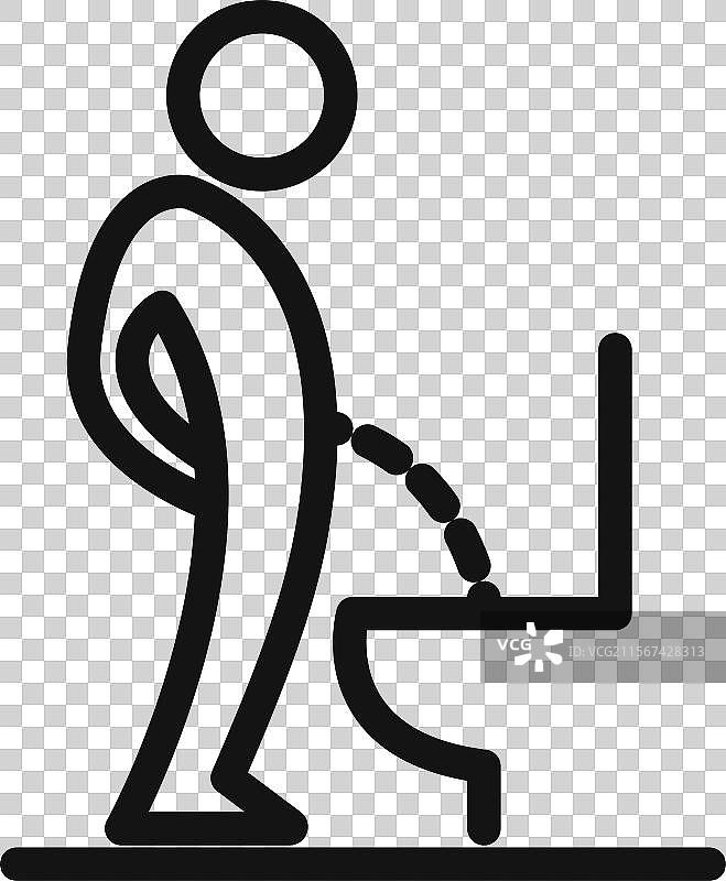 厕所尿液图标标志轮廓图片素材