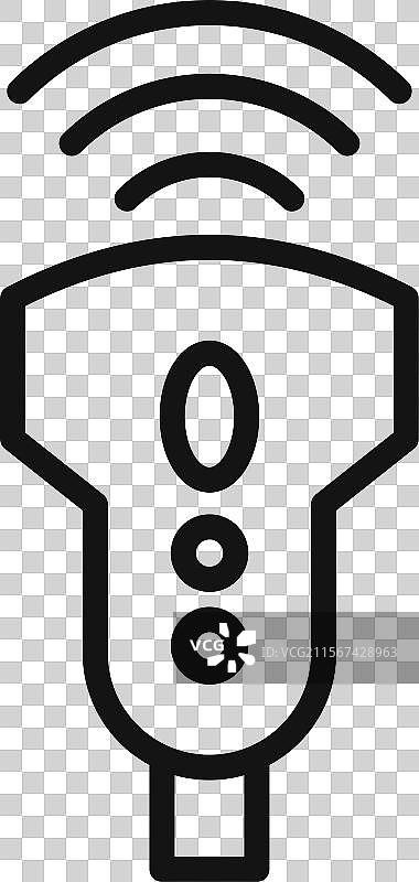 超声波设备图标标志轮廓图片素材