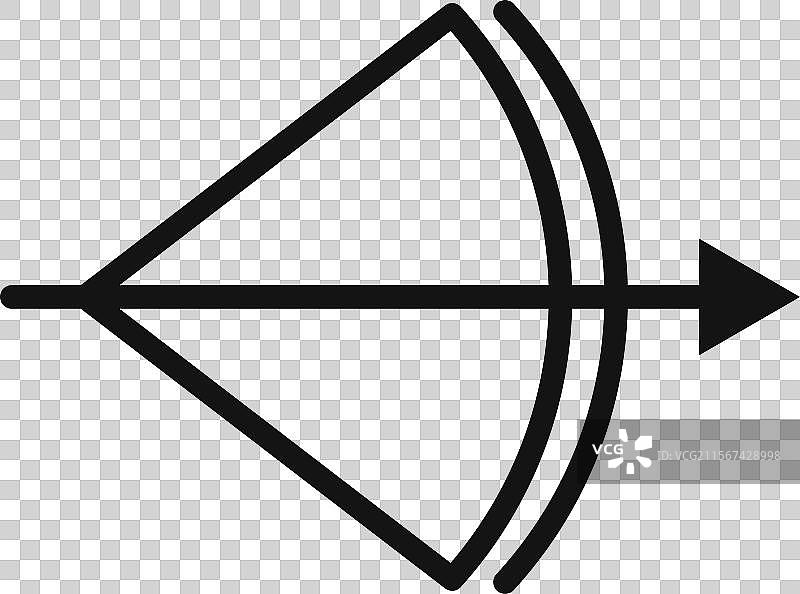 射箭图标标志轮廓图片素材