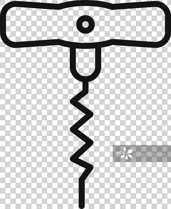 开瓶器图标标志轮廓图片素材