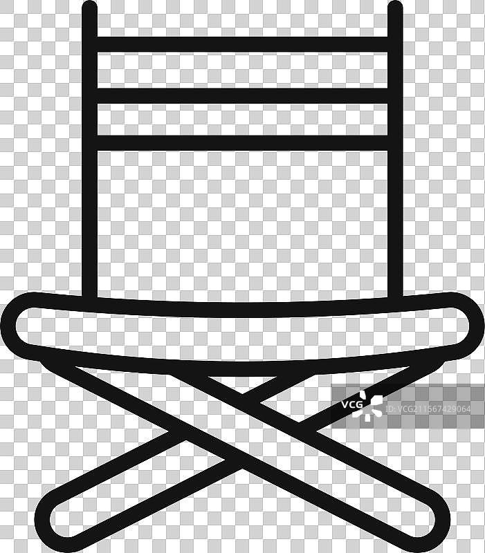 折叠椅图标标志轮廓图片素材