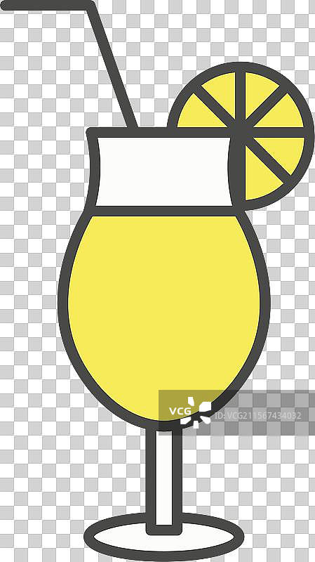 夏季鸡尾酒图标孤立设计图片素材