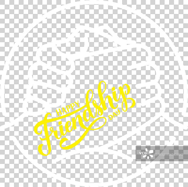 快乐友谊日的排版与朋友的手图片素材