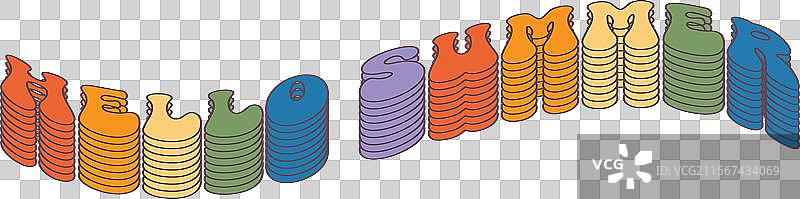 炫酷的夏季问候标志，独立展示图片素材