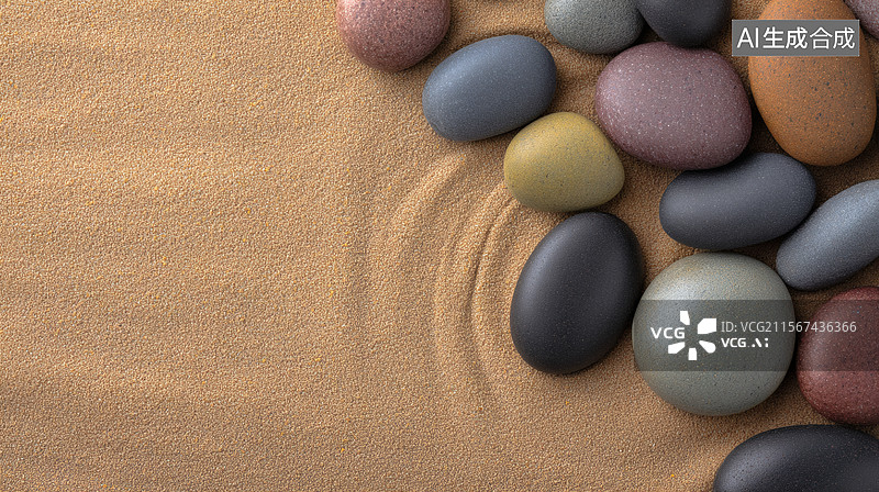 【AI数字艺术】石子沙画艺术背景图片素材
