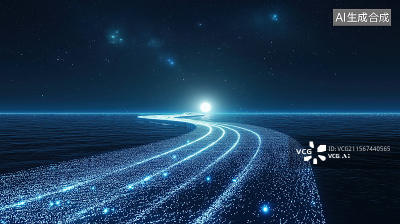 【AI数字艺术】星河之路图片素材