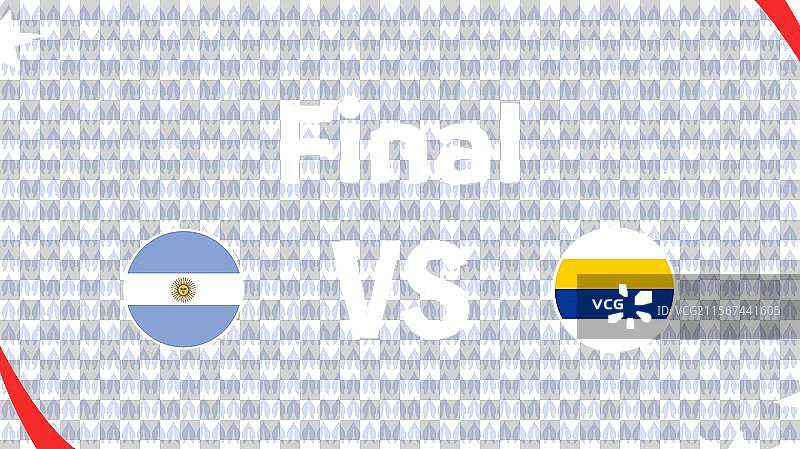 阿根廷和哥伦比亚比赛决赛的旗帜设计图片素材