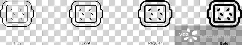 kugel 图标，细体、常规体和粗体风格图片素材